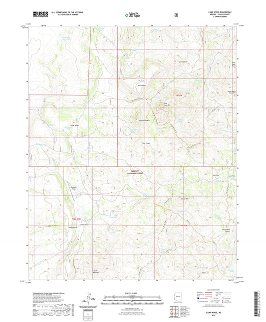 Camp Wood Arizona US Topo Map Image