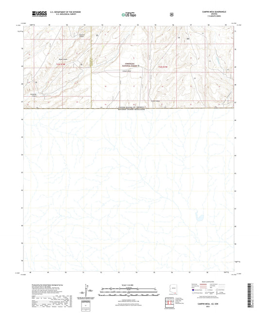 Campini Mesa Arizona US Topo Map Image
