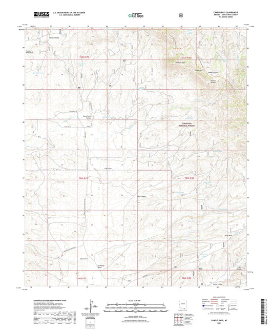 Canelo Pass Arizona US Topo Map Image