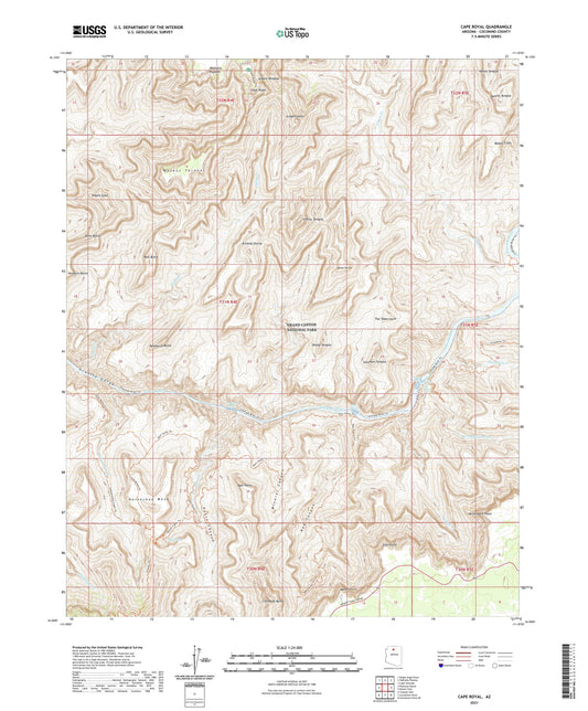Cape Royal Arizona US Topo Map Image