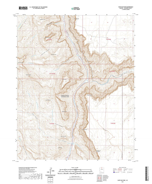 Cape Solitude Arizona US Topo Map Image