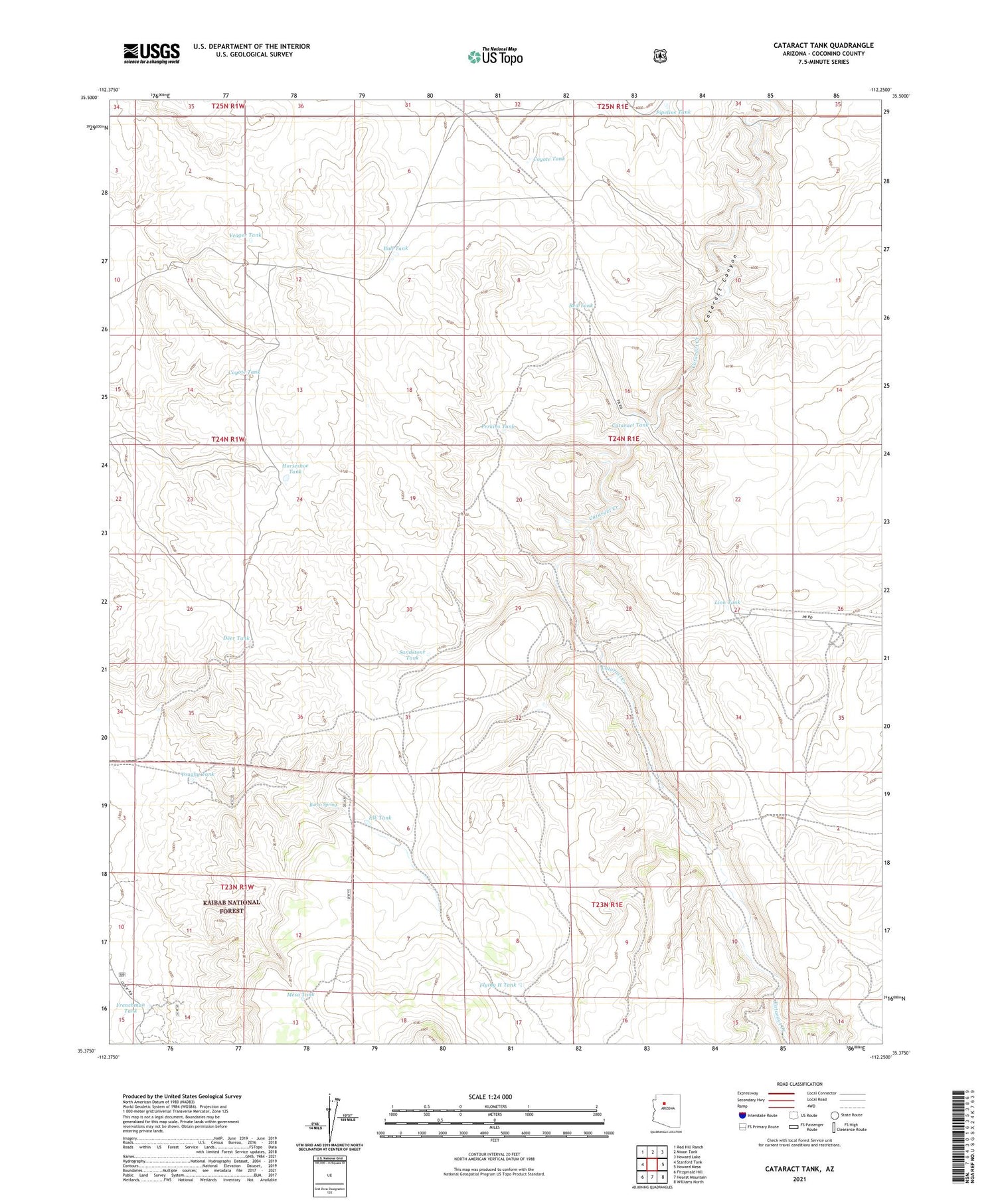 Cataract Tank Arizona US Topo Map Image