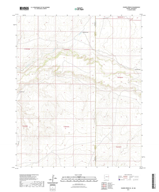 Ceadro Spring SE Arizona US Topo Map Image
