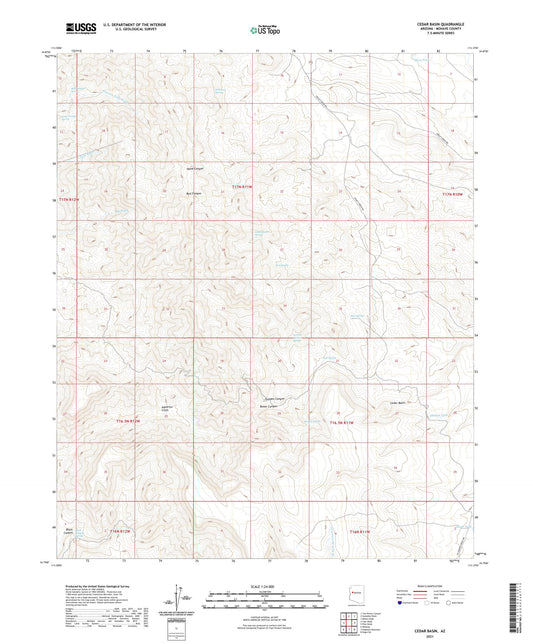 Cedar Basin Arizona US Topo Map Image