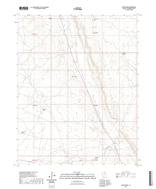 Cedar Ridge Arizona US Topo Map Image