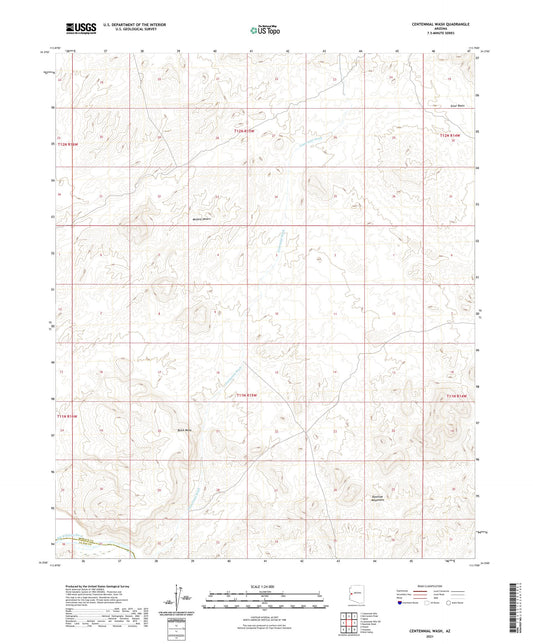 Centennial Wash Arizona US Topo Map Image