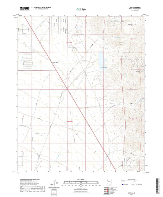 Cerbat Arizona US Topo Map Image