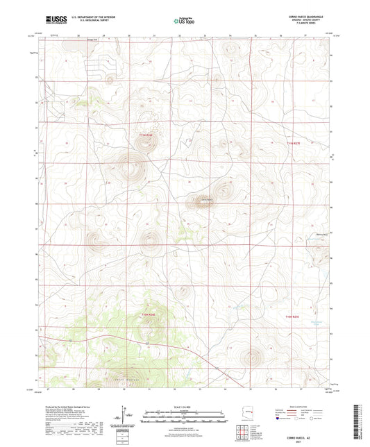 Cerro Hueco Arizona US Topo Map Image