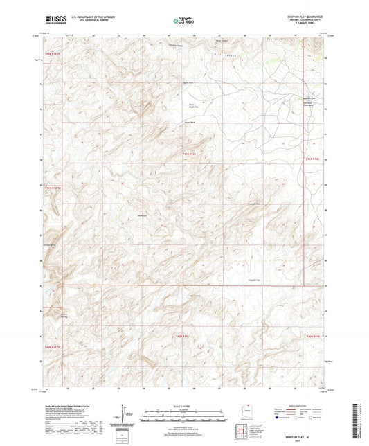 Chaiyahi Flat Arizona US Topo Map Image