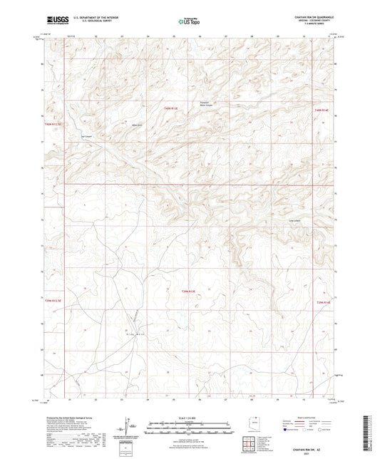 Chaiyahi Rim SW Arizona US Topo Map Image