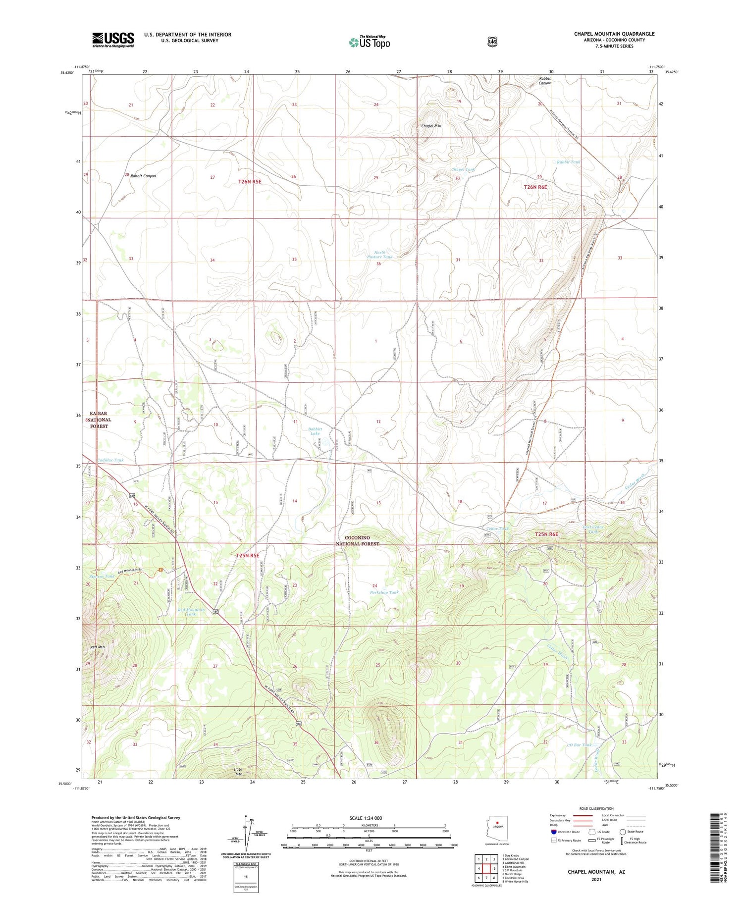 Chapel Mountain Arizona US Topo Map Image