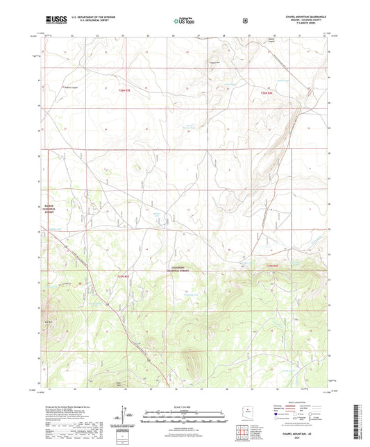 Chapel Mountain Arizona US Topo Map Image