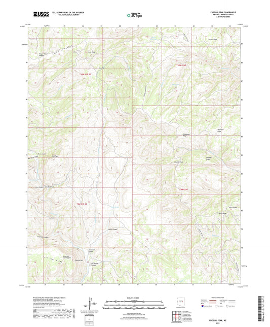 Chediski Peak Arizona US Topo Map Image