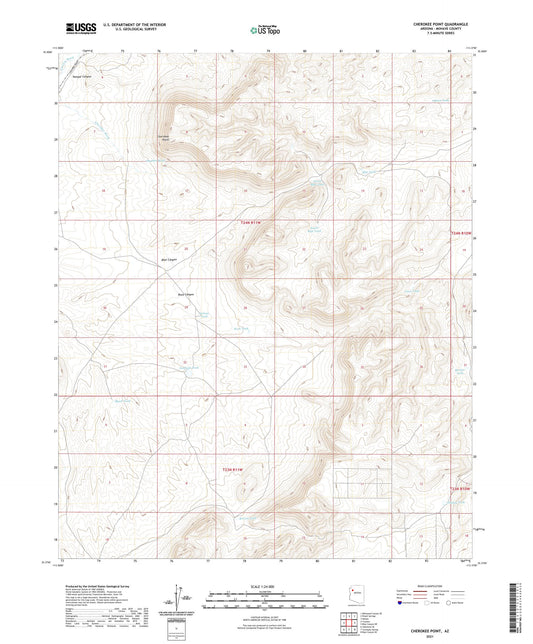 Cherokee Point Arizona US Topo Map Image