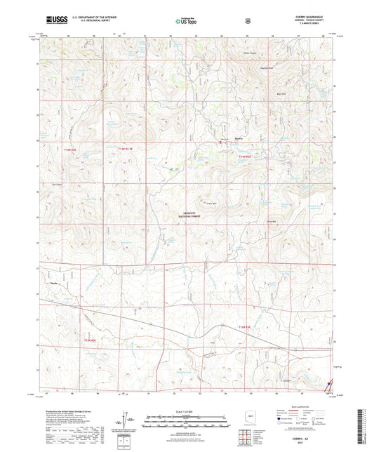Cherry Arizona US Topo Map Image
