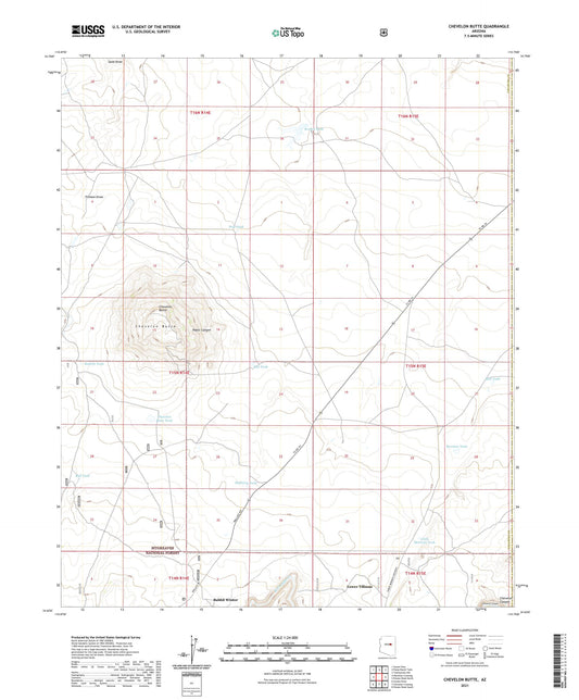 Chevelon Butte Arizona US Topo Map Image