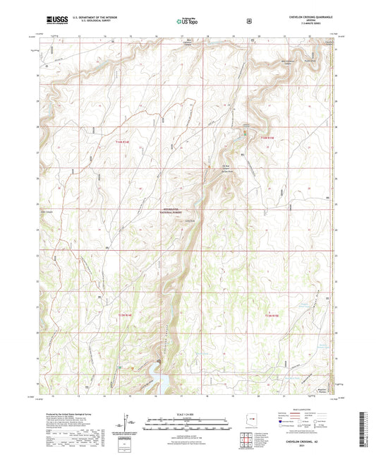 Chevelon Crossing Arizona US Topo Map Image