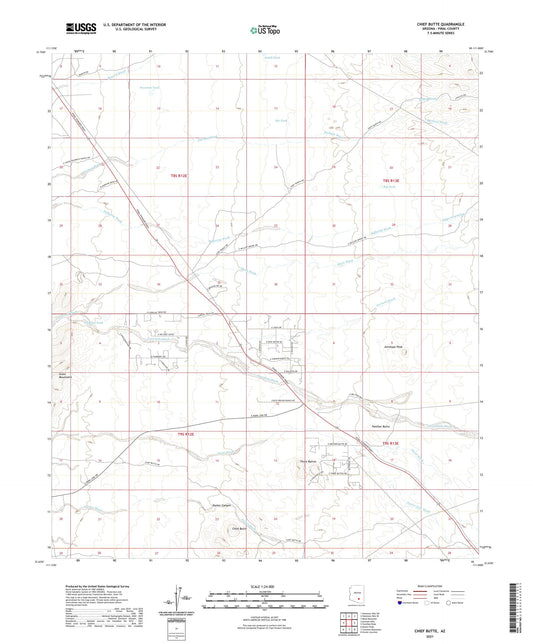 Chief Butte Arizona US Topo Map Image