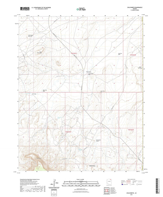 Chilchinbito Arizona US Topo Map Image