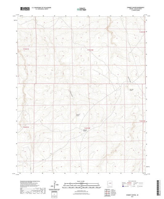 Chimney Canyon Arizona US Topo Map Image