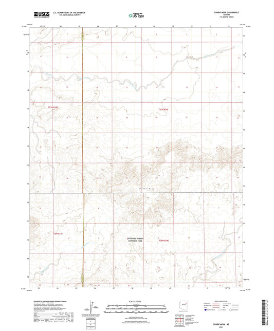 Chinde Mesa Arizona US Topo Map Image