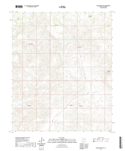 Chiricahua Butte Arizona US Topo Map Image