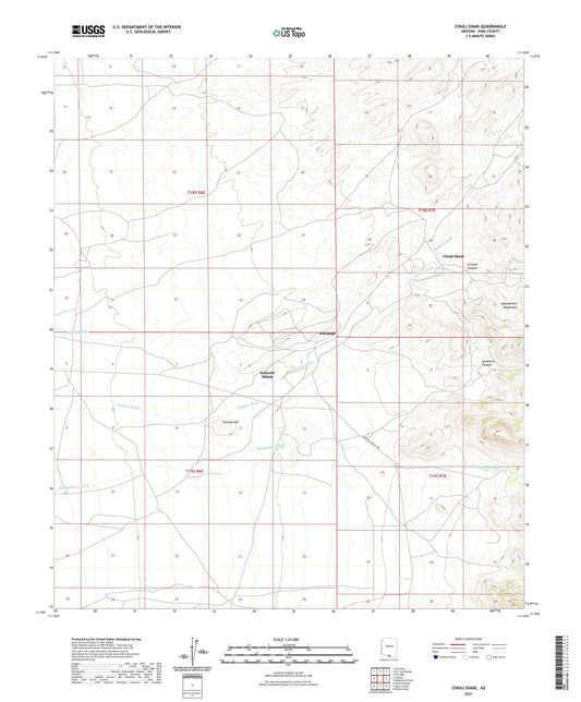 Chiuli Shaik Arizona US Topo Map Image