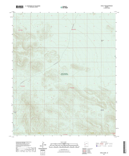 Cholla Tank Arizona US Topo Map Image