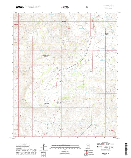 Chrysotile Arizona US Topo Map Image