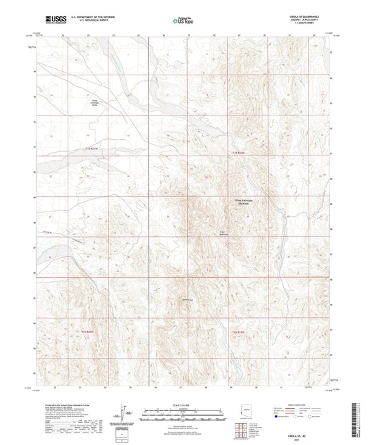 Cibola SE Arizona US Topo Map Image