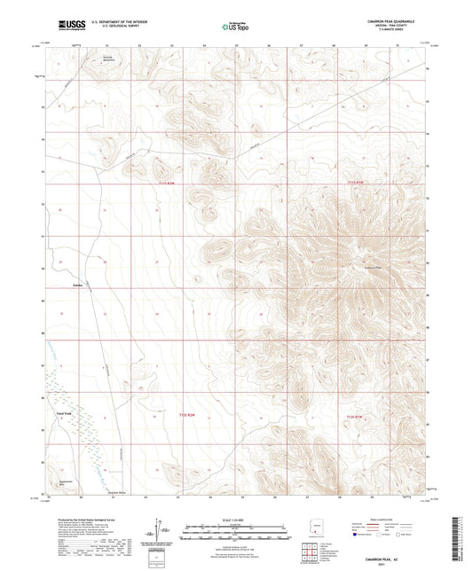 Cimarron Peak Arizona US Topo Map Image