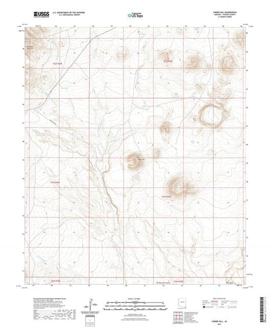 Cinder Hill Arizona US Topo Map Image