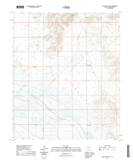 Citrus Valley East Arizona US Topo Map Image