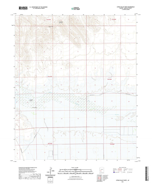 Citrus Valley West Arizona US Topo Map Image