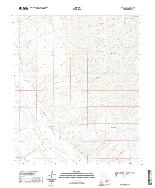 Clark Ranch Arizona US Topo Map Image