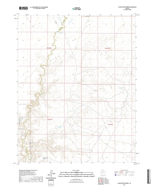 Clear Water Spring Arizona US Topo Map Image