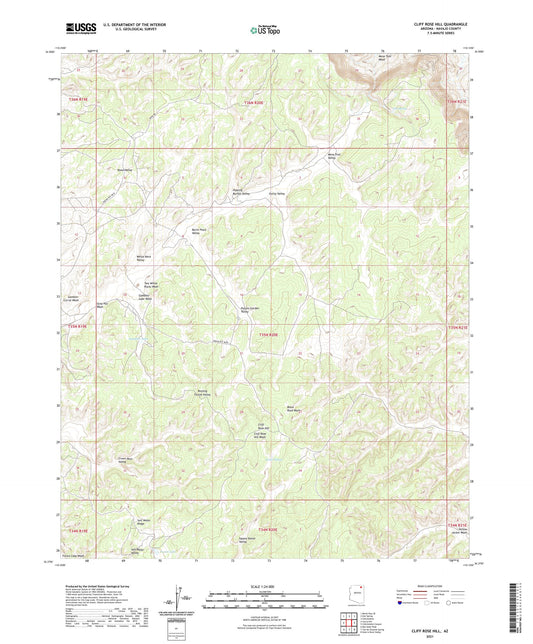 Cliff Rose Hill Arizona US Topo Map Image