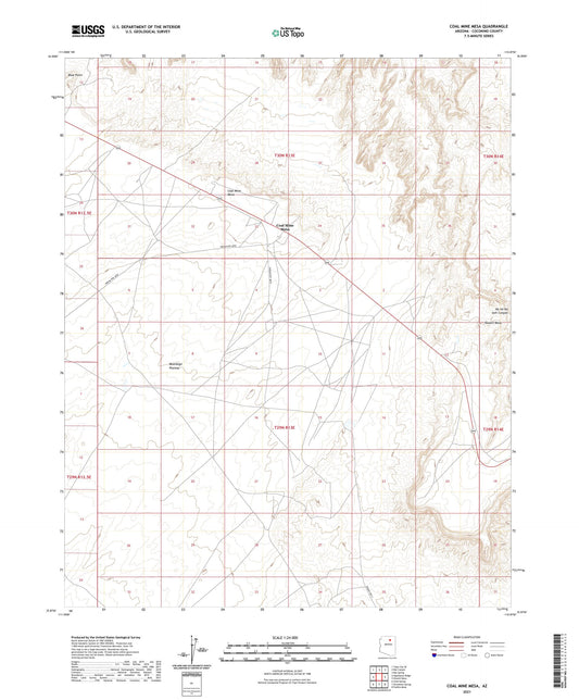 Coal Mine Mesa Arizona US Topo Map Image