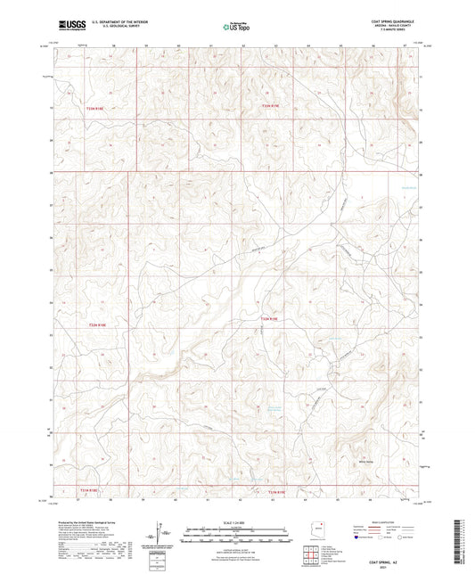 Coat Spring Arizona US Topo Map Image