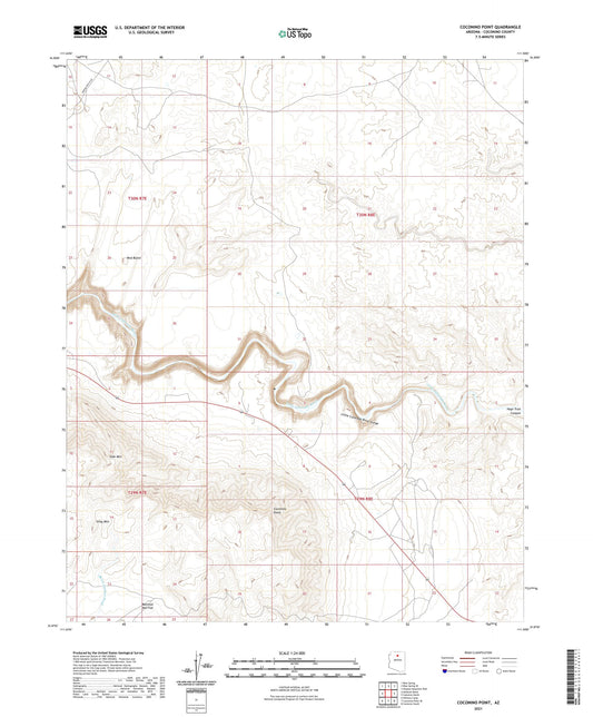 Coconino Point Arizona US Topo Map Image