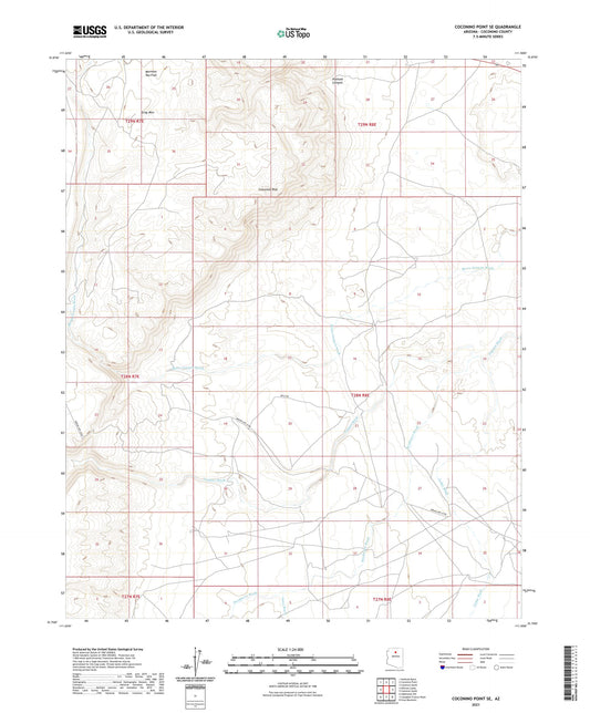 Coconino Point SE Arizona US Topo Map Image