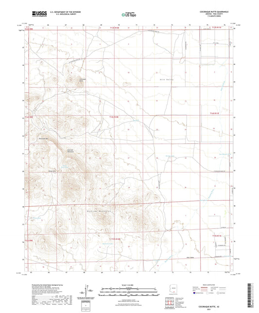 Cocoraque Butte Arizona US Topo Map Image