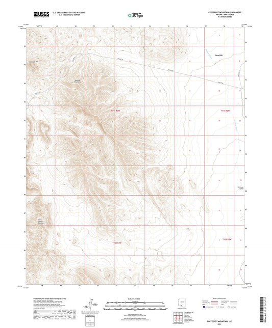 Coffeepot Mountain Arizona US Topo Map Image