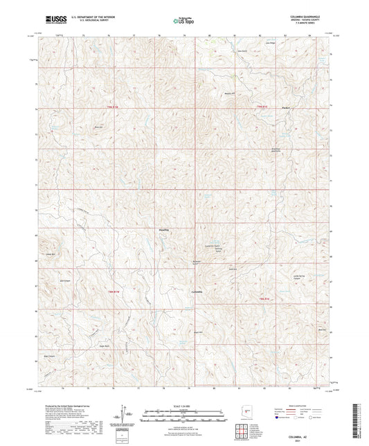 Columbia Arizona US Topo Map Image