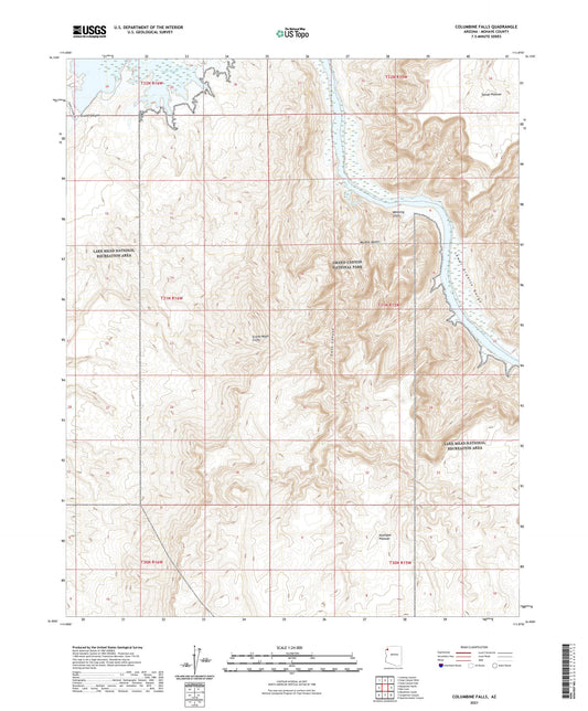 Columbine Falls Arizona US Topo Map Image