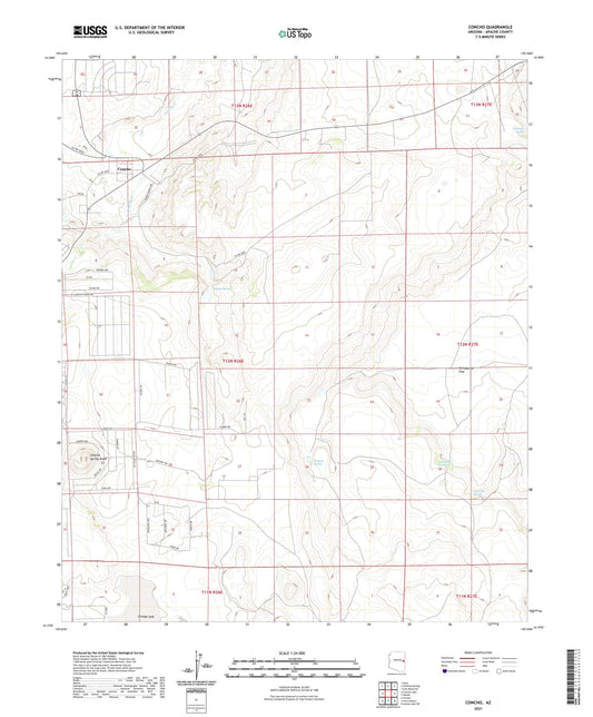 Concho Arizona US Topo Map Image