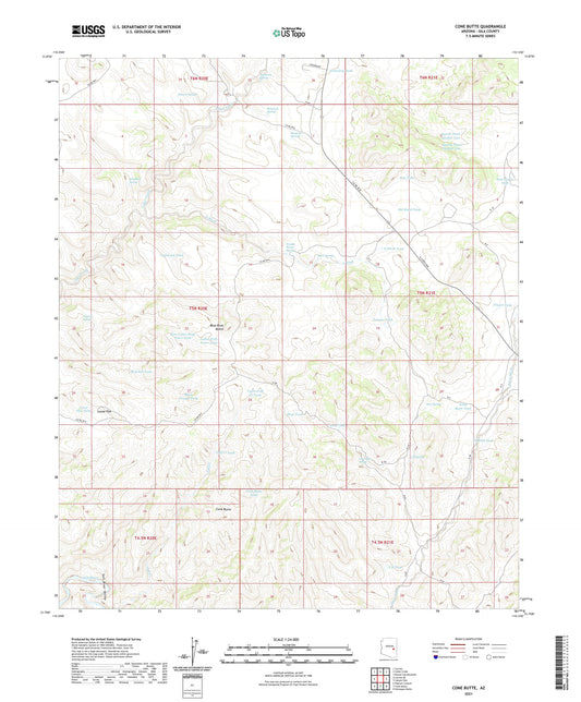 Cone Butte Arizona US Topo Map Image
