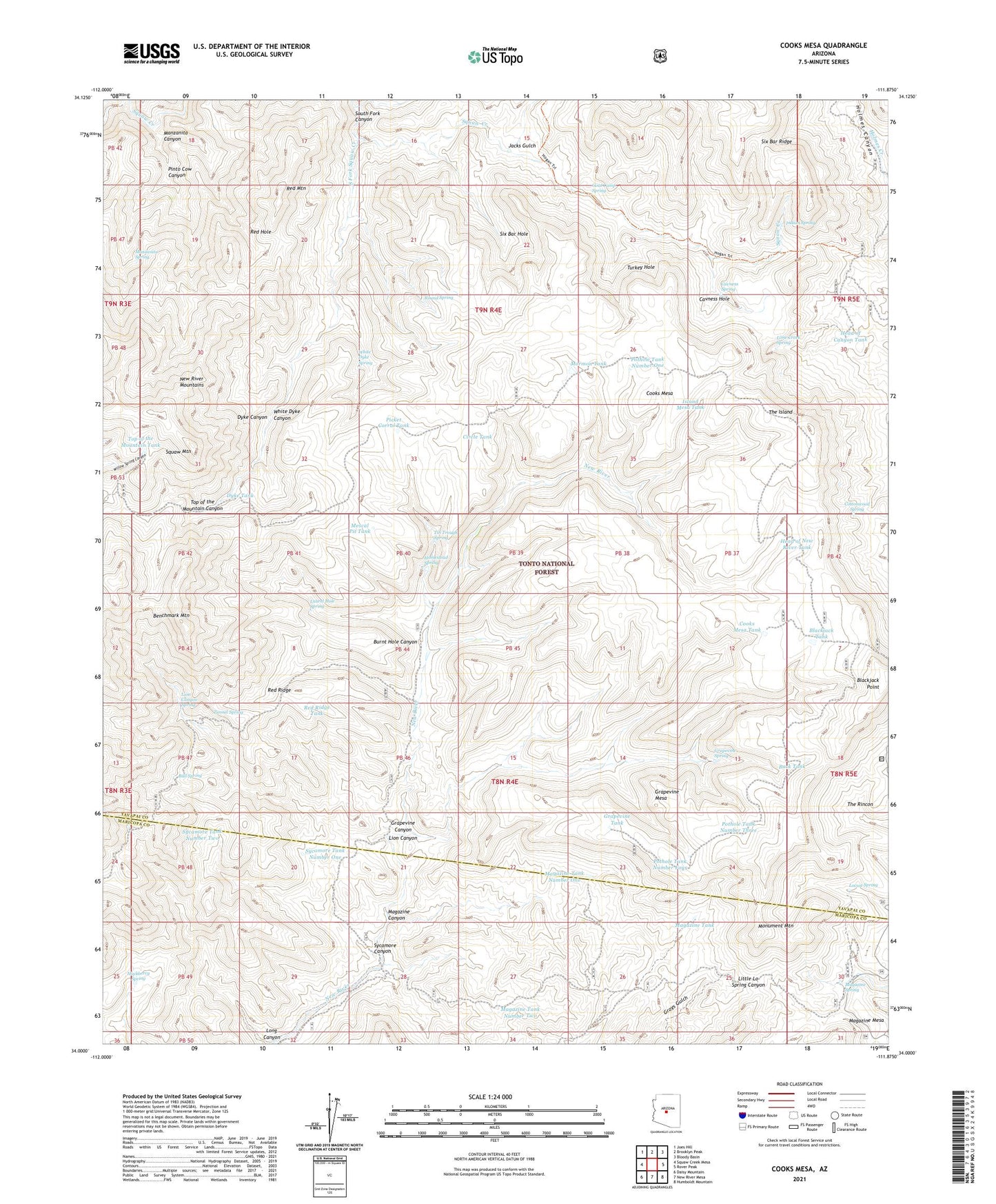 Cooks Mesa Arizona US Topo Map Image