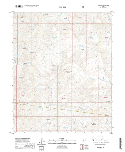 Cooks Mesa Arizona US Topo Map Image
