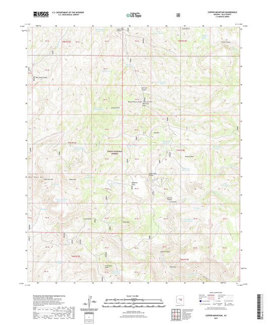 Copper Mountain Arizona US Topo Map Image